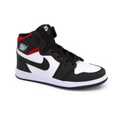 Tênis Feminino e Masculino Confortável para Caminhada na Cor Preto, Branco e Vermelho Air Jordan 1 High NRG - Asah Store
